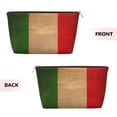 thumbnail image 2 of Vintage Italian Flag Travel Handbag Leather Purse Organizer Tidy Bag Purse Toiletry Clutch For Women, 2 of 7