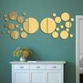 26X Removable 3D Mirror Wall Stickers Circle Decal Art Mural Home Room
