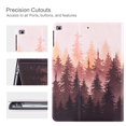 thumbnail image 3 of Vimorco Funda Para Ipad 9.7 Pulgadas 5.ª/6.ª Generación 2017/2018 Funda Protectora De Cuero Para Ipad 9.7 Air 1/2 Gen Slim Soporte Multiángulo Ajustable Auto Wake/Sleep Bosque Rojo, 3 of 5