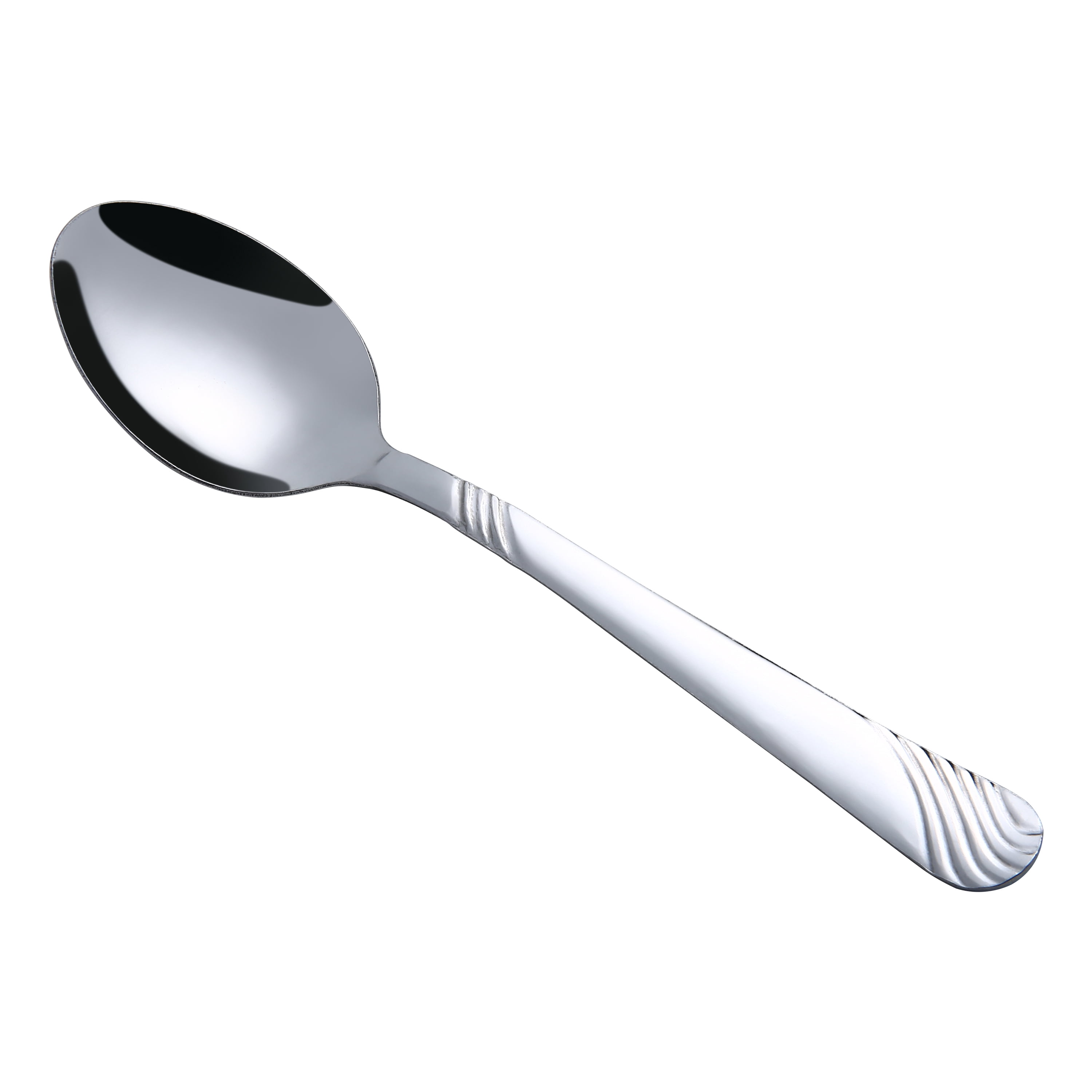 Mainstays Teaspoons Swirl Stainless Steel, Adult, 4 Piece Set, Silver