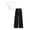 Black, variant on FSYBOA Girls Casual Outfit Sets, 2 Piece Relaxed Summer Fashion Kids Clothing Set Black Size 14-16T