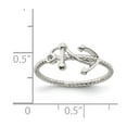 thumbnail image 4 of Sterling Silver Rhodium-plated Polished Anchor Ring, 4 of 6