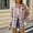 Pink, variant on Ofreoo Women's Casual Lapel Plaid Long Sleeve Unless Casual Coat on Clearance
