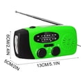 thumbnail image 3 of weibbin Solar Radio Wind Up AM FM WB Radio Portable Hand Crank Emergency Radio with Torch 2000mAh Power Bank for Phone Charging Camping, 3 of 7