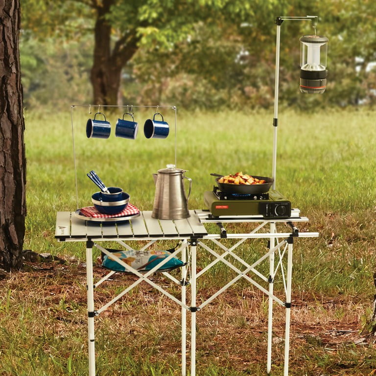 Ozark Trail Folding Camp Kitchen Table, 41 in. x 18 in. with Adjustable Stove Platform, Size: One Size