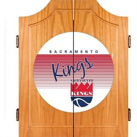 Sacramento Kings NBA Hardwood Classics Dart Cabinet Set with Darts and Board - Red, Blue