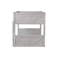 thumbnail image 6 of Harper & Bright Designs Floor Bunk Bed Twin over Twin with Headboard and Footboard, Solid Wood Bunk Bed Frame with Ladder and Guardrail, Antique White, 6 of 9