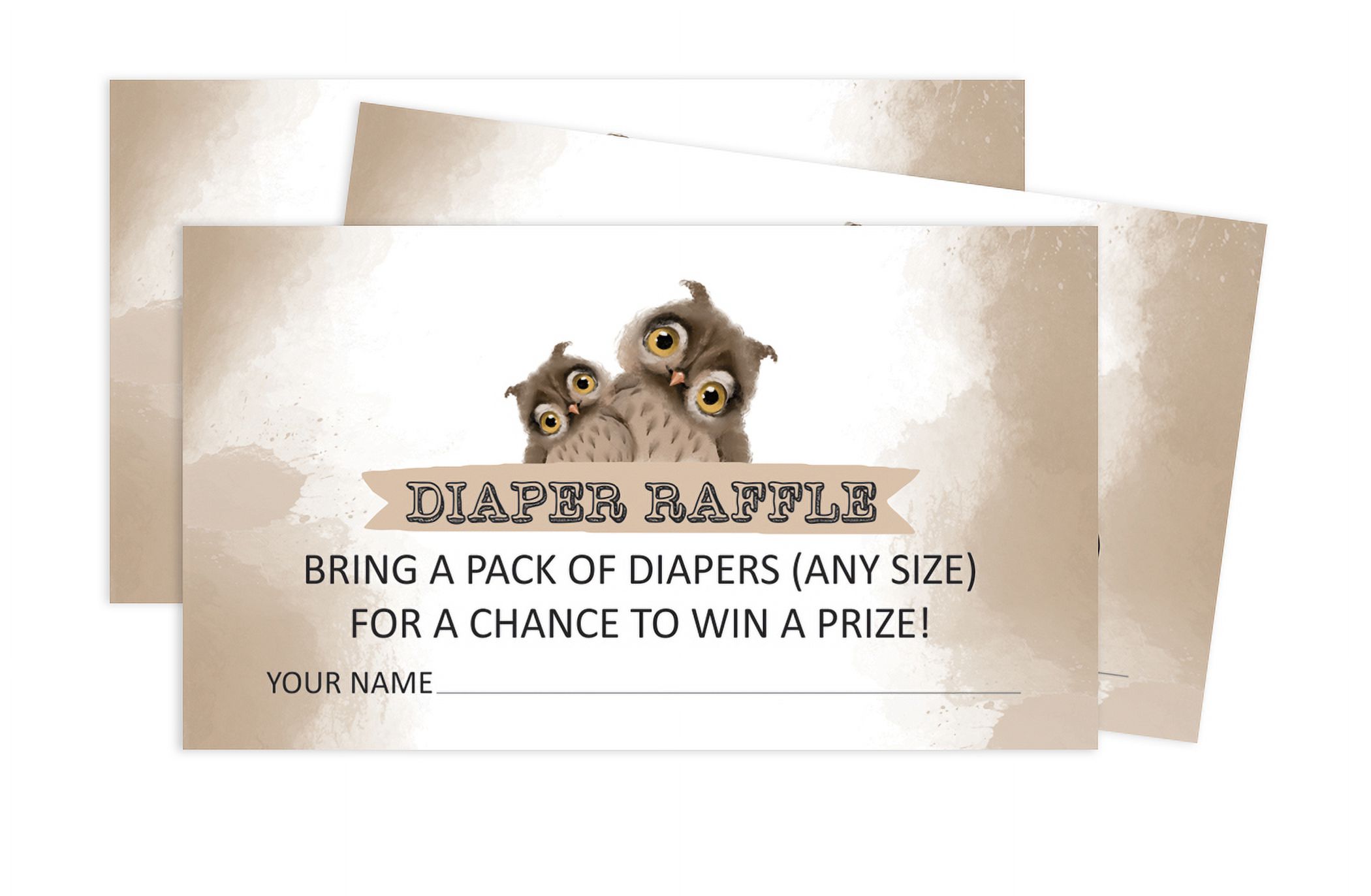 Inkdotpot 30Owl Bird Baby ShowerDiaper Raffle Ticket Lottery Insert Cards Supplies Games For Baby Shower Party Bring A Pack Of Diapers To Win Favors Gifts And Prizes