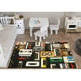 thumbnail image 3 of Home Decor Rugs, Nostalgic Rugs, Bedroom Rug, Cassette Rug, Salon Rugs, Custom Rugs, Music Room Rug, Dining Room Rug, Vintage Rug, Area Rug, 3.9'x5.9' - 120x180 cm, 3 of 8