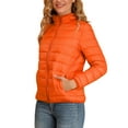 thumbnail image 4 of Allegra K Women's Hooded Long Sleeves Zip Up Lightweight Packable Puffer Jacket, 4 of 7