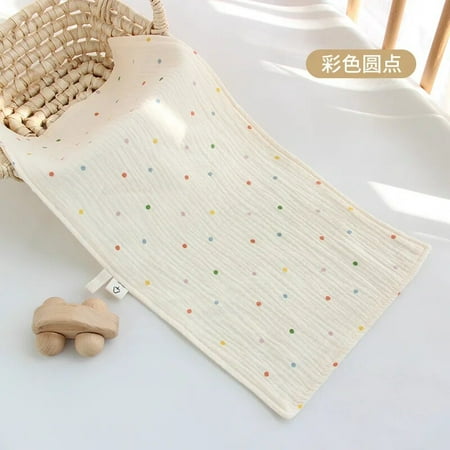 Cotton Muslin Baby Face Towel Long Burp Cloth for Newborn Kindergarten Hand Towels Infant Drooling Bibs Washcloth Baby Items colorful dots