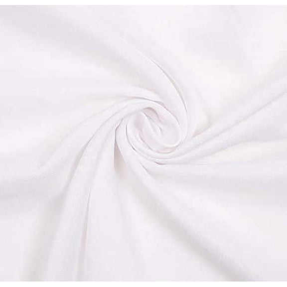 FabricLA Rayon Challis Fabric - 58/60" Inches (150 cm) Wide - Lightweight & Wrinkle Resistant Fabric - Use as Lounge Wear, Jumpsuits, Pajamas, and Skirts - White, 10 Continuous Yards