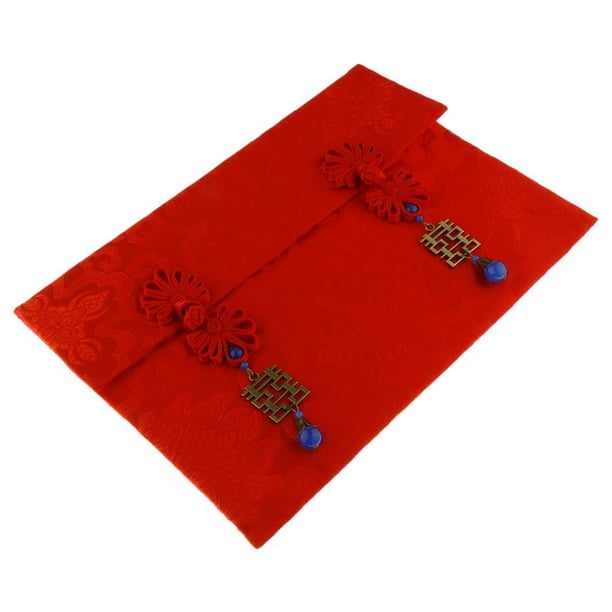 6 Sobres Rojos de Brocado Colco Hongbao Tamaño para Regalos de Navidad Bodas Estilo-3