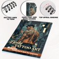 thumbnail image 2 of Netecom Body Tattoo Art Coloring Book Spiral Bound for Adults, Wooden Cover, 30 Artistic Coloring Pages of Beautiful Modern Tattoo Designs for Stress Relief and Relaxation, 2 of 6