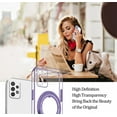 thumbnail image 2 of Compatible with Samsung Galaxy A23 5G Case with Magnetic Stand Clear,Phone Samsung A23 5G Case Silicone Transparent Support Wireless Charging Shockproof Luxury Protective Cover (Purple), 2 of 14