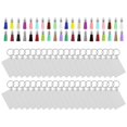 thumbnail image 3 of Ensemble de 160 Pcs Porte-Clés Série Sublimation Porte-Clés Transfert de Chaleur Pompons MDF Blanc-Rectangle, 3 of 5