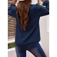 thumbnail image 7 of Asyoly Women's V Neck Puff Long Sleeve Lace Crochet Blouse Flowy Casual Shirts Swiss Dot Pom Pom Tops, 7 of 7