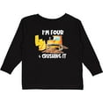 thumbnail image 3 of Inktastic I'm 4 and Crushing It Construction 4th Birthday Boys or Girls Long Sleeve Toddler T-Shirt, 3 of 5