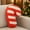 Red Candy Cane, variant on Gingerbread Man Christmas Throw Pillow, Plush Xmas Gingerbread Shaped Pillow Decor, 14.5" Decorative Throw Pillow for Living Room Xmas Christmas Gifts