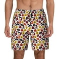 thumbnail image 3 of Uemuo Halloween Pumpkin Pattern Mens Swim Trunks Quick Dry Board Shorts with Mesh Lining, Stretch Beach Shorts Quick Dry No-Chafing Board Shorts-, 3 of 9
