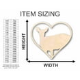 thumbnail image 2 of Unfinished Wood Doe Heart Silhouette - Craft- up to 46" DIY 6" / 1/4", 2 of 3