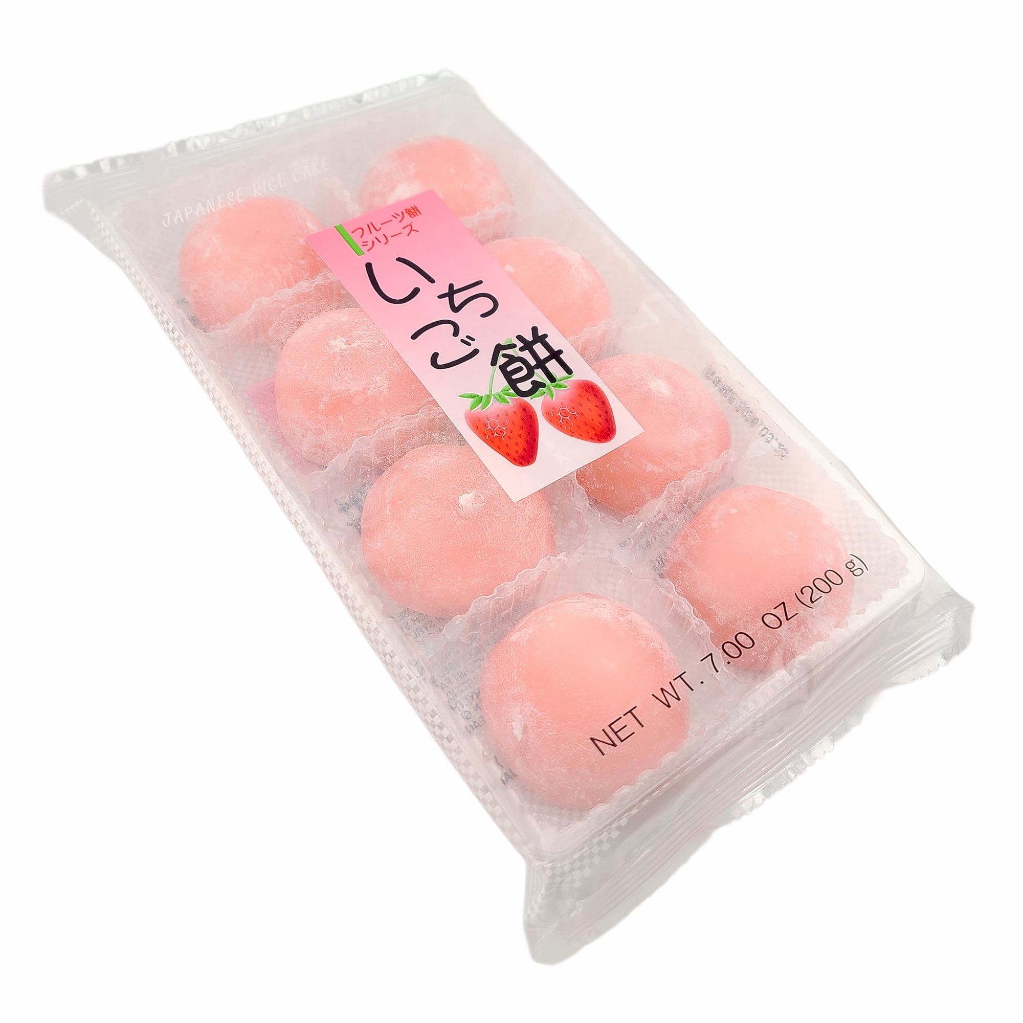 Japanese Mochi Fruit Ichigo Daifuku Strawberry Rice Cake 7.00 Oz / 200 g (Pack of 2)