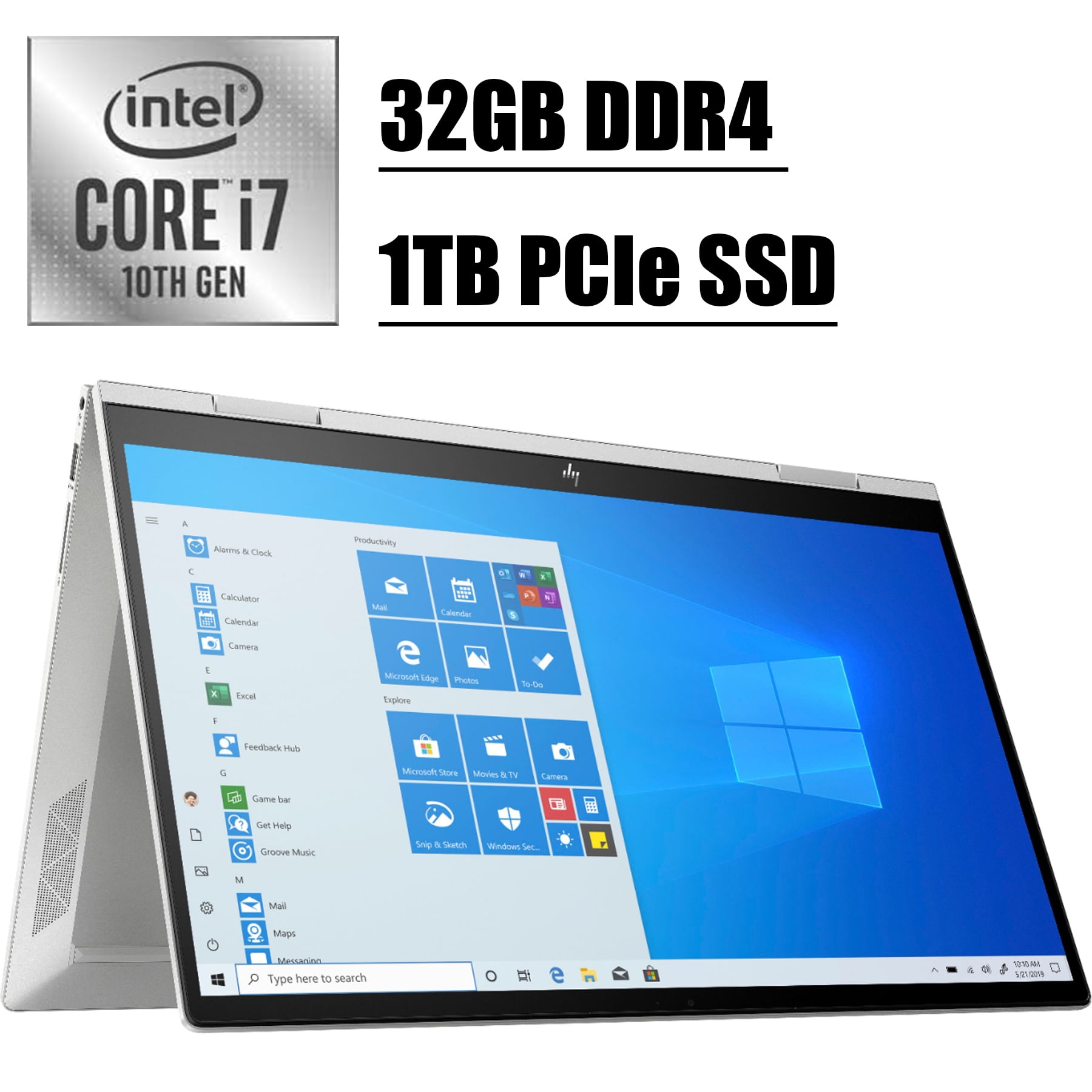 2020 Premium HP x360 15 2-in-1 Laptop I 15.6 Inch FHD IPS Touchscreen display I 10th Gen Intel Quad-Core i7-1065G7 Processor I 32GB DDR4 1TB PCIe I Backlit KB Fingerprint