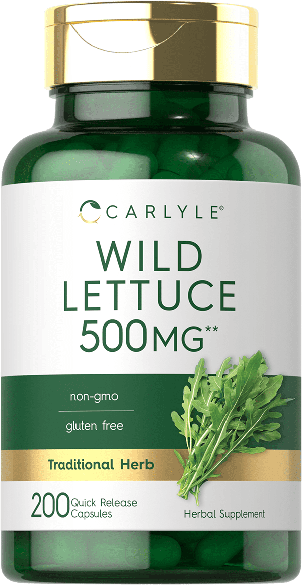 Wild Lettuce Extract 500mg 200 Capsules by Carlyle