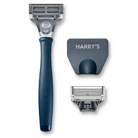 Harry's Men's Razor with 2ct Blade Cartridges - Navy (Best Razor To Shave Pubic Area Male)