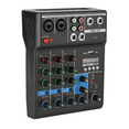 thumbnail image 1 of Mezclador De Audio Bluetooth 4 Canales De Consola Tarjeta NEGRO, 1 of 6