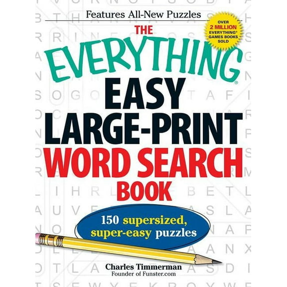 Everything® Series: The Everything Easy Large-Print Word Search Book : 150 supersized, super-easy puzzles (Paperback)