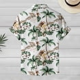 thumbnail image 4 of Summer Hawaiian Print Button Down Shirt for Women Floral Open Front Casual Blouse Short Sleeve Turn Down Collar White XXXXXXL, 4 of 7