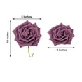 thumbnail image 2 of BalsaCircle 24 Eggplant 5" Foam Roses Artificial Flower Stems Wedding DIY Favors Centerpieces Decorations, 2 of 7