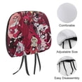 thumbnail image 3 of Song Dance Hazbin Hotel Car Headrest Cover Decor Vehicles Seat Pillow Cover Protector Accessories Auto Front/Rear Seats Head Rest Cover Universal Fit Most Cars Sedan SUV Van, 3 of 7