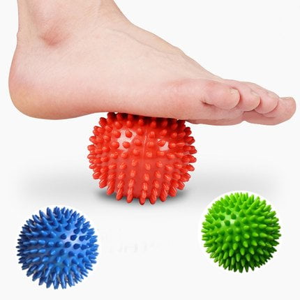 Set of 3 Spiky Deep Tissue Massage Ball - Plantar Fasciitis Broken Ankle Foot Break up Scar Tissue Tight Sore Muscle Knot Neck Shoulder ALL BODY RELIEVE KT00112 (Best Stretches For Tight Neck And Shoulders)