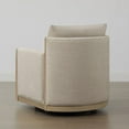thumbnail image 6 of CHITA Swivel Accent Chair, Mid Century Modern Barrel Chair for Lounge Living Room Bedroom, Beige Fabric&Grey Wood, 6 of 8