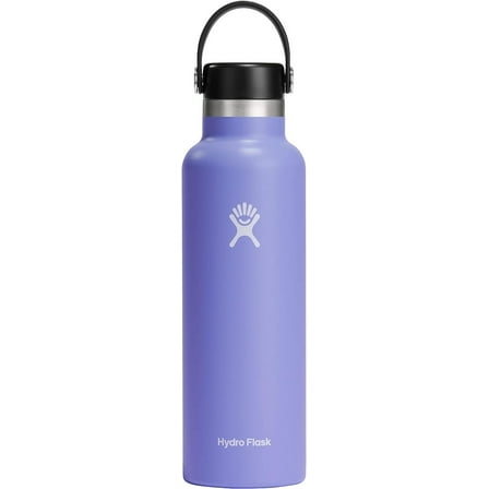 Hydro Flask 21 Oz Standard Mouth with Flex Cap Stainless Steel Reusable Water Bottle Lupine | Vacuum Insulated | Dishwasher Safe | BPA-Free, Non-Toxic | Stainless Steel Water Bottles for School
