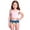 Blue, variant on Shachafan Girls Swimwear Ice Print Swimsuit Kids Two Piece Bathing Sun Swim Trunks Rash Guard Beach Guards Toddlers