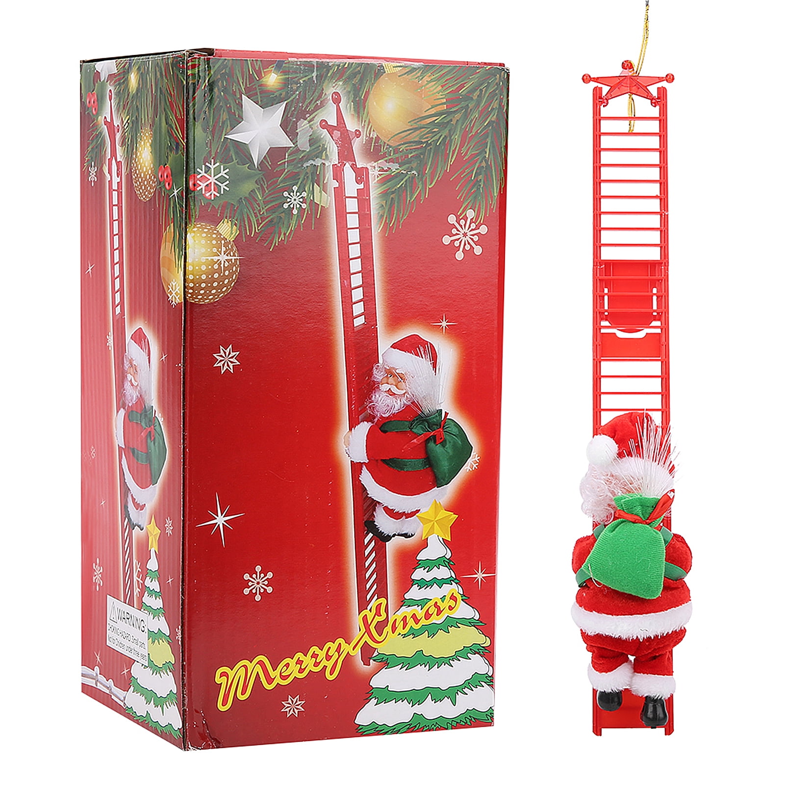 Electric Climb Ladder,Father Christmas Electric Climb Christmas Climbing Ladder Christmas Climb Ladder Multi-Functional