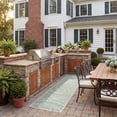 thumbnail image 3 of SAFAVIEH Courtyard Josiah Floral Medallion Indoor/Outdoor Runner Rug, Ivory/Green, 2'3" x 6'7", 3 of 10