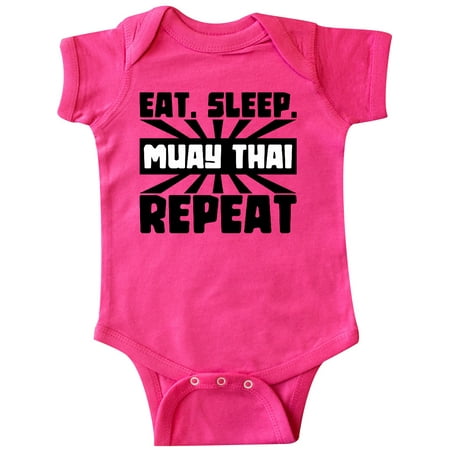 

Inktastic Eat Sleep Muay Thai Repeat Gift Baby Boy or Baby Girl Bodysuit