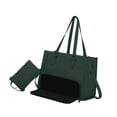 thumbnail image 4 of Bolsa de bolsas para mujeres bolsas portátiles portátiles para la oficina de viajes de collage de picnic Trabajo Verde, 4 of 8