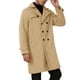 thumbnail image 4 of Abrigo Trench Chic de Invierno para Hombre, Doble Botonadura, Solapa Formal, Largo, Talla L, Caqui, 4 of 6
