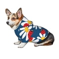 thumbnail image 6 of Goofa Daisies With Ladybugs Pattern Small Dog Sweater Hoodies Pet Grey Hooded Soft Fleece Sweatshirts with Pocket Fall Winter Puppy Cat Sweaters Warm Clothes-X-Large, 6 of 8