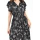 thumbnail image 4 of Vestido estampado flores Roman Fashion /Juvenil, 8867-13 (Negro flores) negro G, 4 of 6