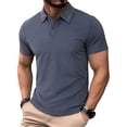 thumbnail image 2 of Bxsruta Men's Slim Fit Performance Polo Shirt Breathable Quick Dry Short Sleeve Golf Tops with Button Closure, 2 of 5