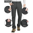 thumbnail image 6 of 33,000ft Men's Cargo Work Pants Water Resistant Lightweight Ripstop Hiking Pants with 6 Pocket, 6 of 8