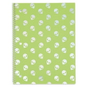 Pen+Gear 1-Subject Poly Notebook, Wide Ruled, 80 Sheets, Green Aliens