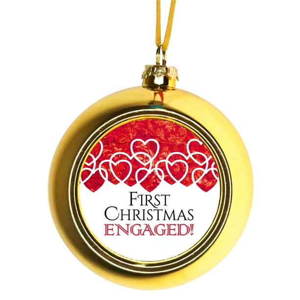Engagement Christmas Tree Ornament We're Engaged Ornament Christmas