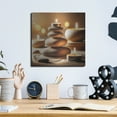 thumbnail image 6 of Luxe Metal Art 'Zen Rock And Candles' by Rey Klimt Metal Wall Art, 12" x 12", 6 of 9